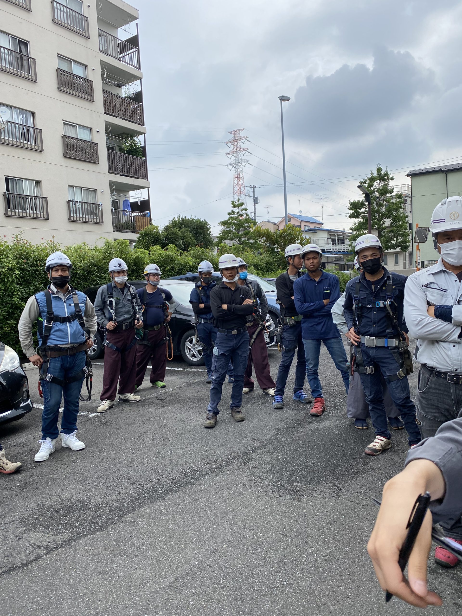 朝の朝礼。みんな気合入ってます！！