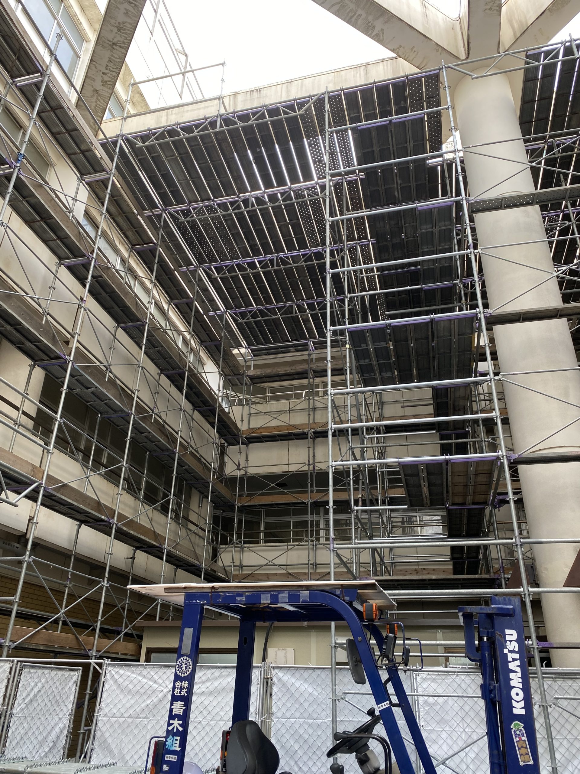 M中学校（A工区）架工事！！